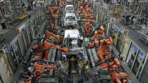 The modern automotive assembly line: machines building machines without variation.